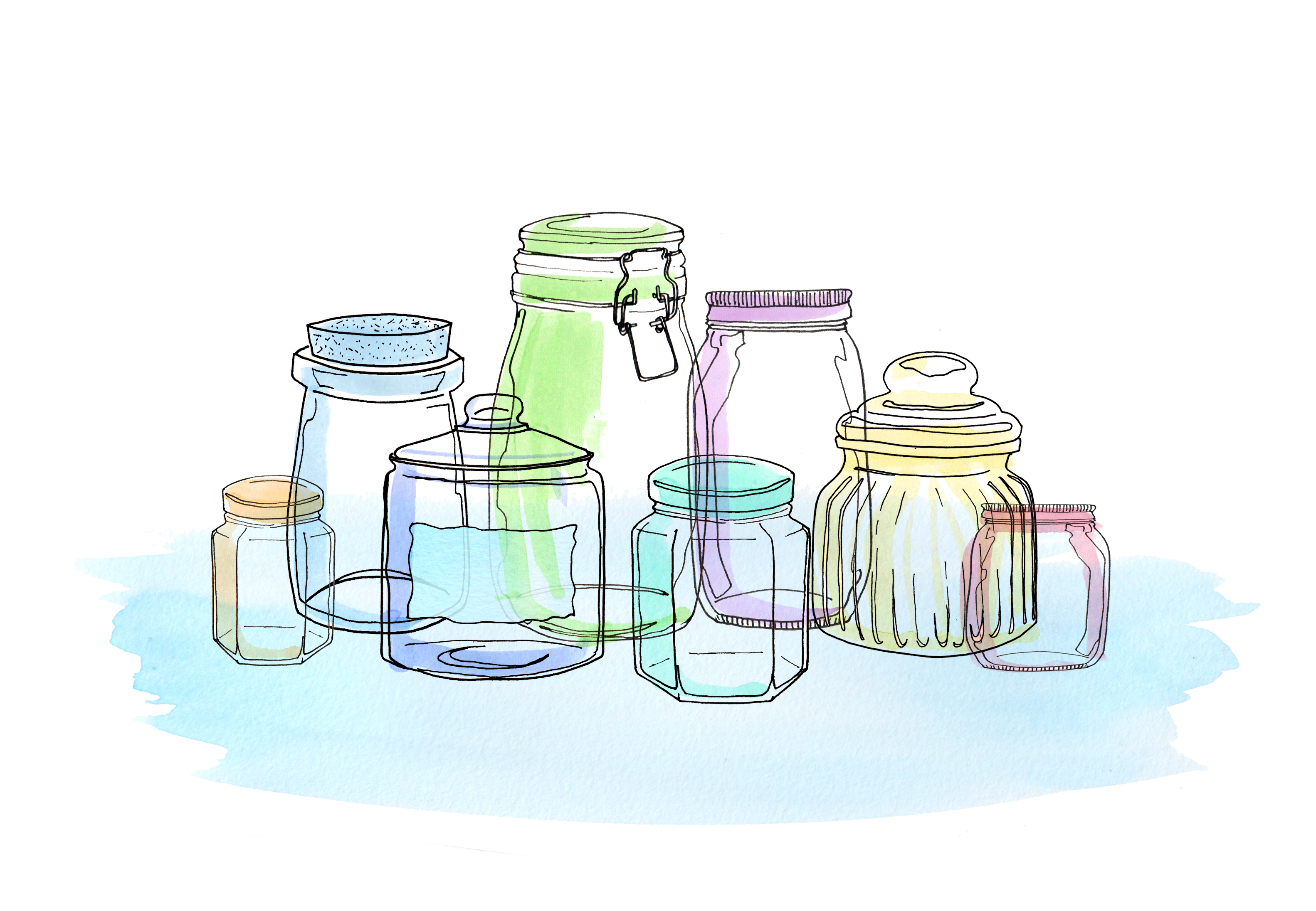 glass jars