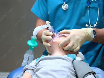Pediatric patient under general anesthesia