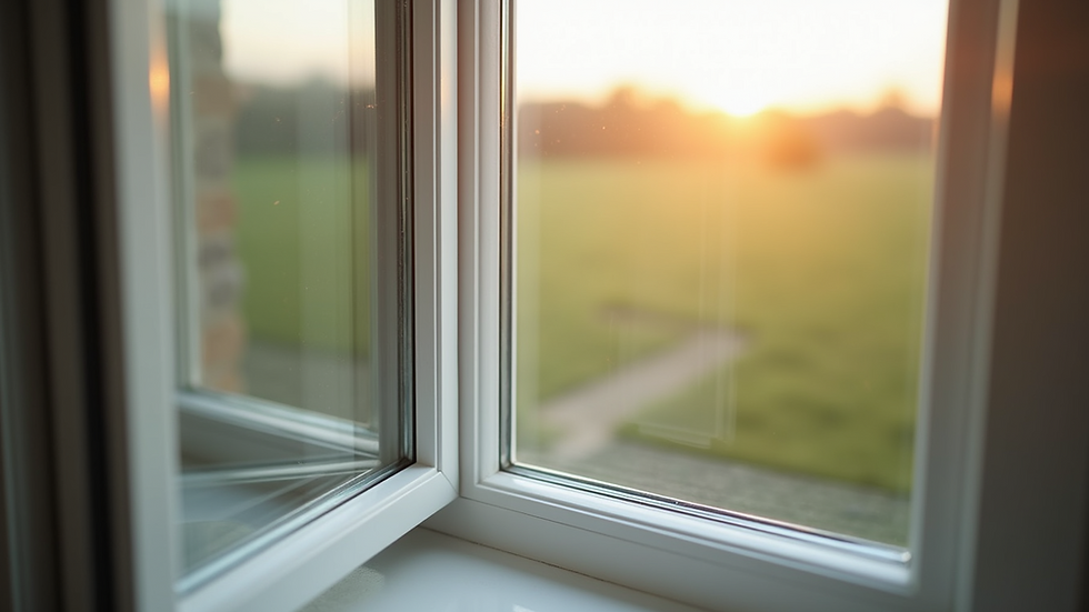 Close-up view of an energy-efficient custom window