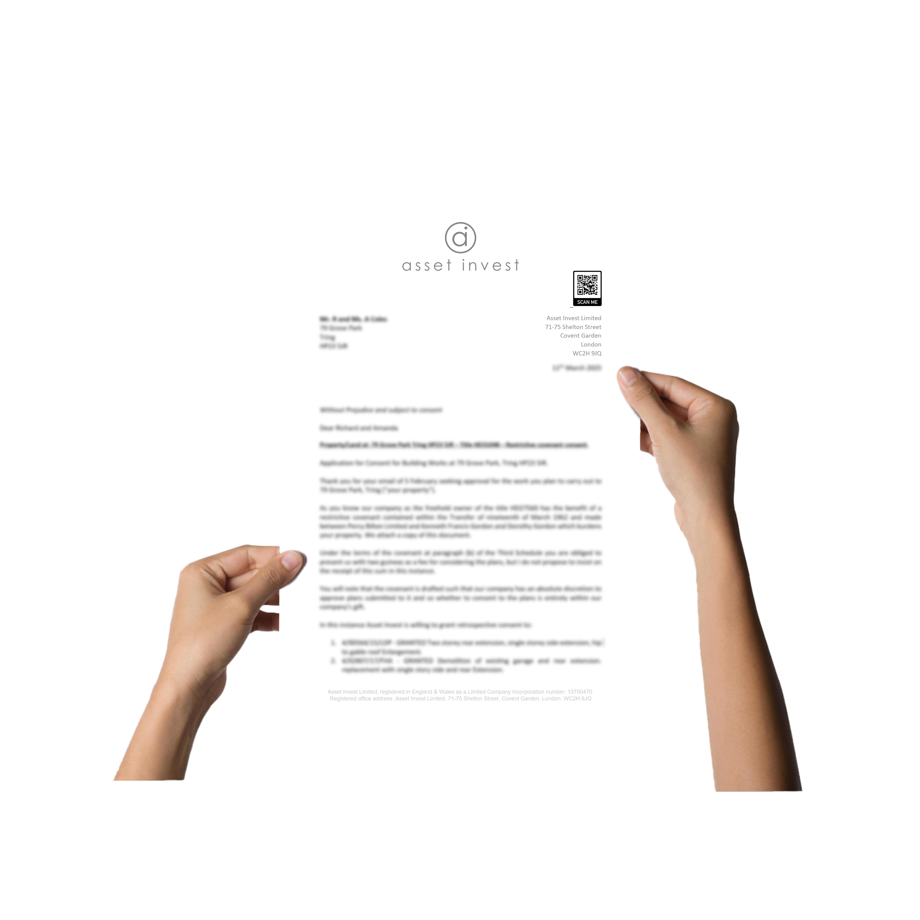 hands holding a letter