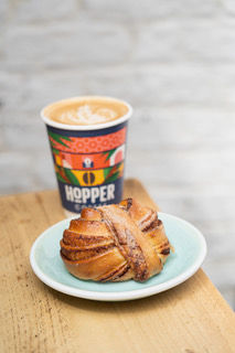 coffee cup and pastry