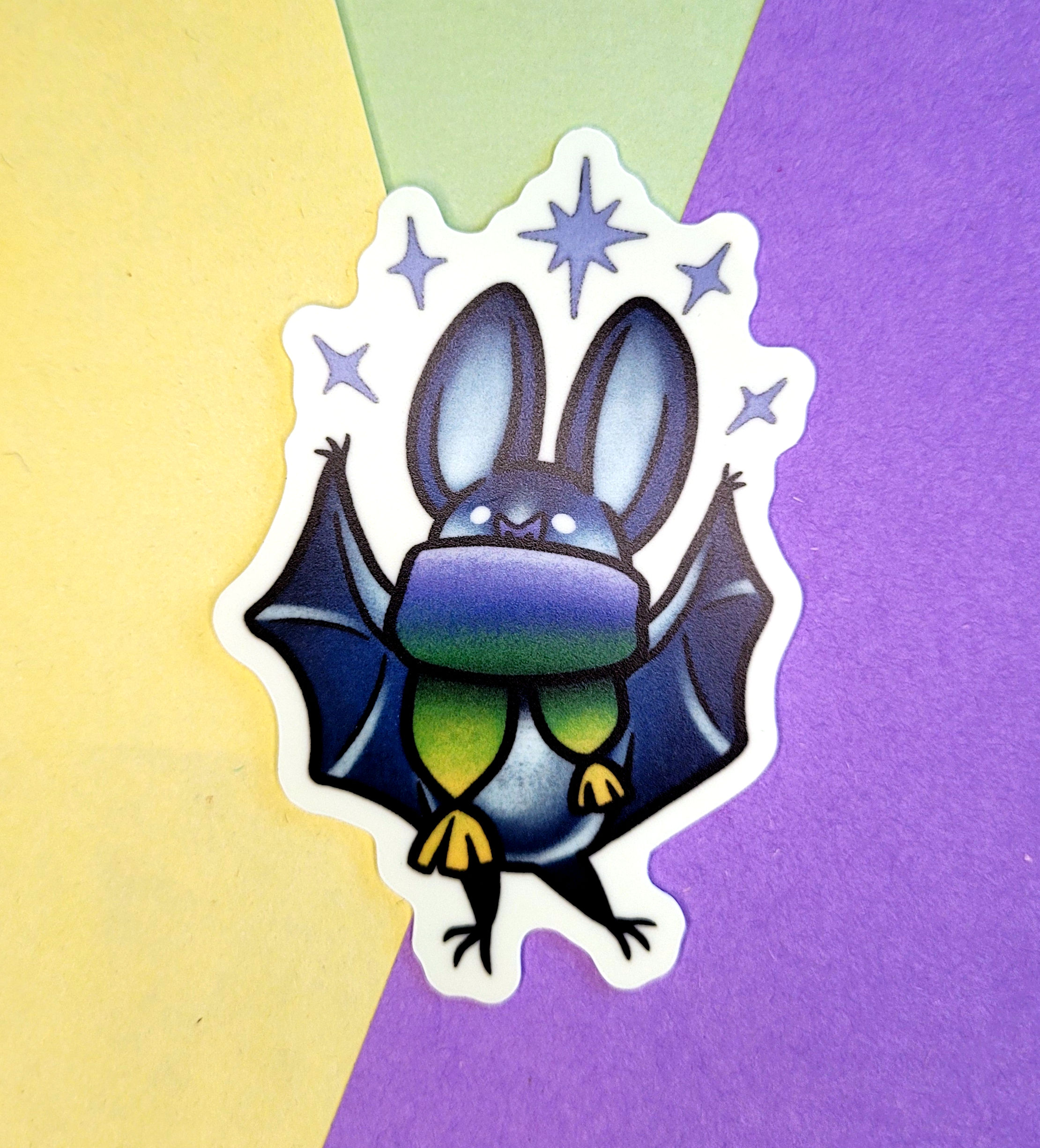 Lepakko pimeässähohtava vinyylitarra