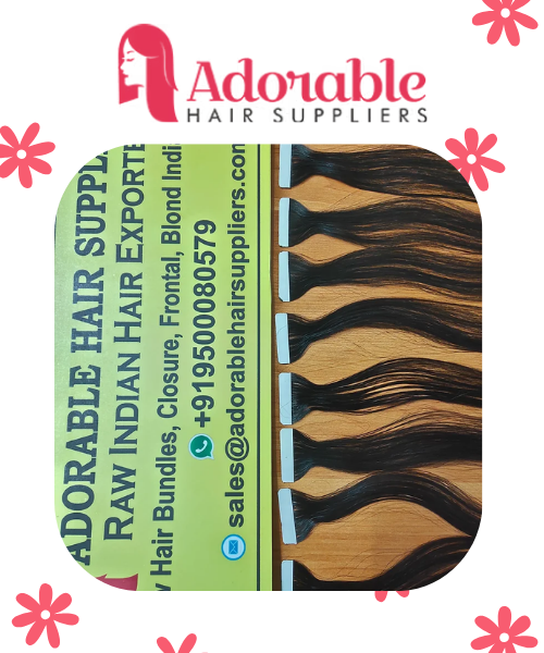 Thumbnail: Tape Raw Virgin Hair Extensions(100 grams)