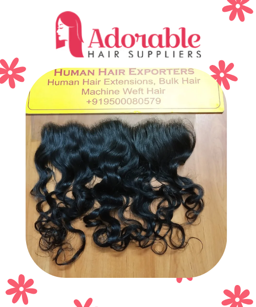 Thumbnail: Wholesale Price | 13" X 4"  Raw Indian Hair Frontal Natural Curly