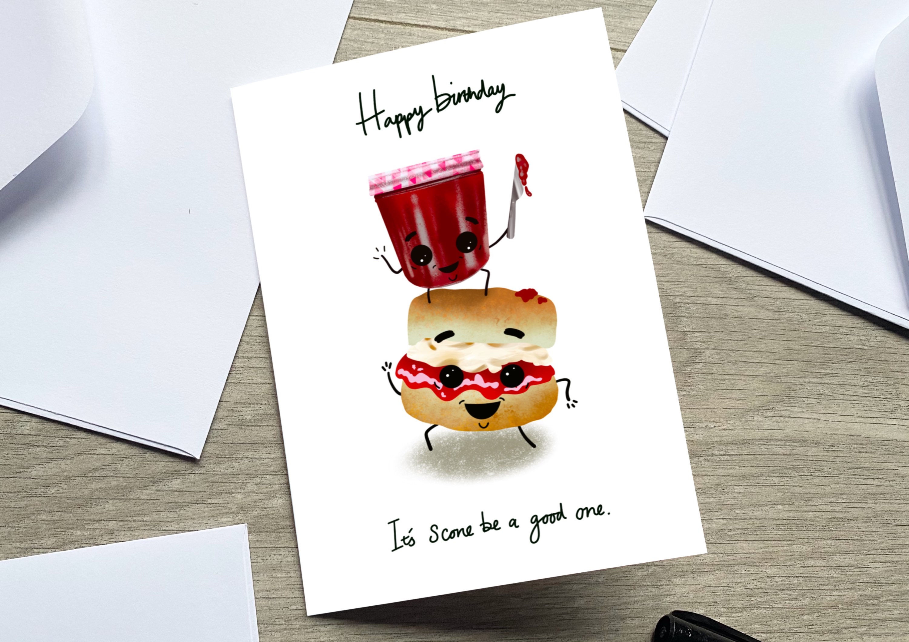 Scone and Jam Birthday Card