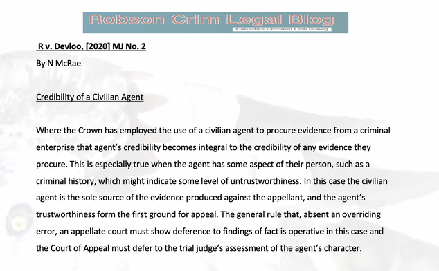 R v Devloo - a case brief