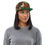 Thumbnail: Woman wearing no legal drama llama Snapback Hat, camo. Text: No Drama Llamas, orange.