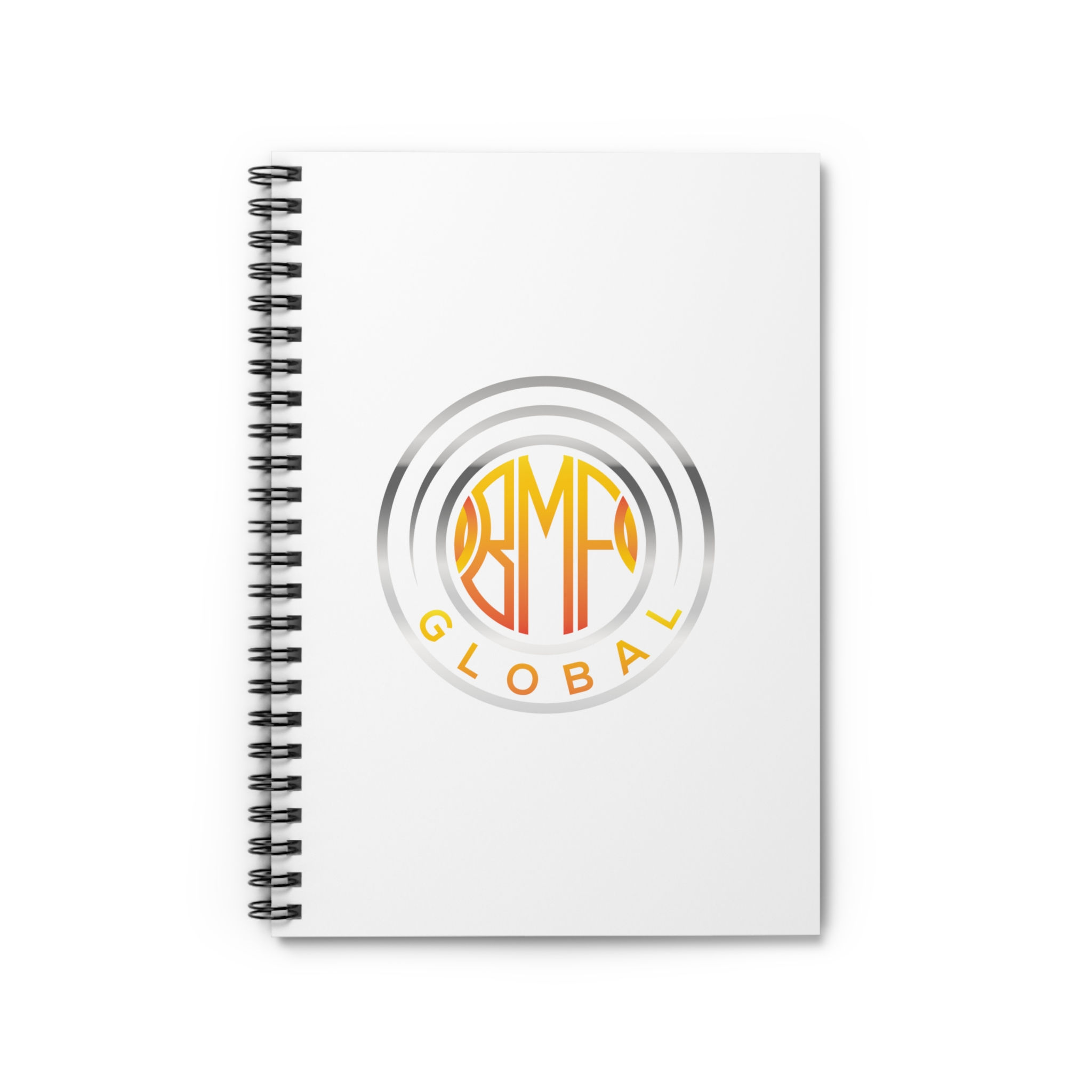 White BMF Global Spiral Notebook - Ruled Line