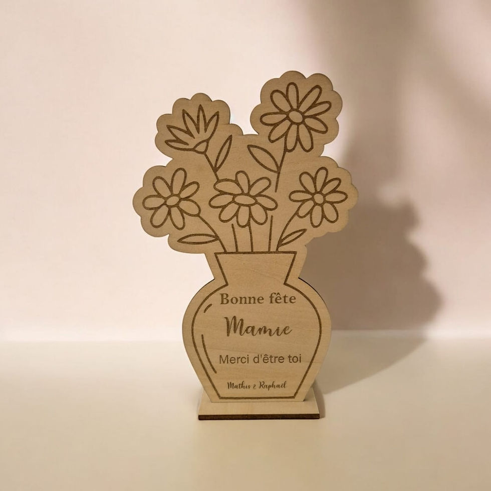 Miniature : Vase et fleurs éternelles - Merci d'être toi