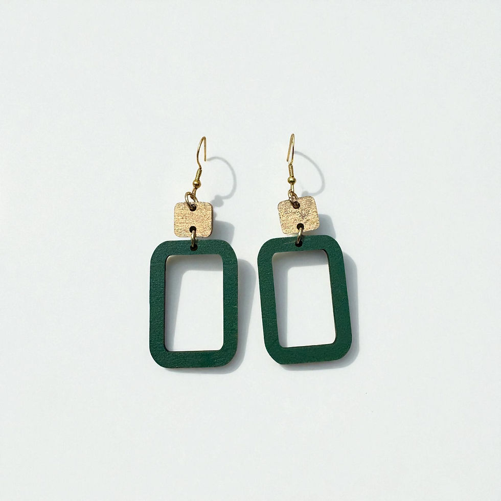 Miniature : Boucles d’oreilles Zelie en bois – création artisanale française