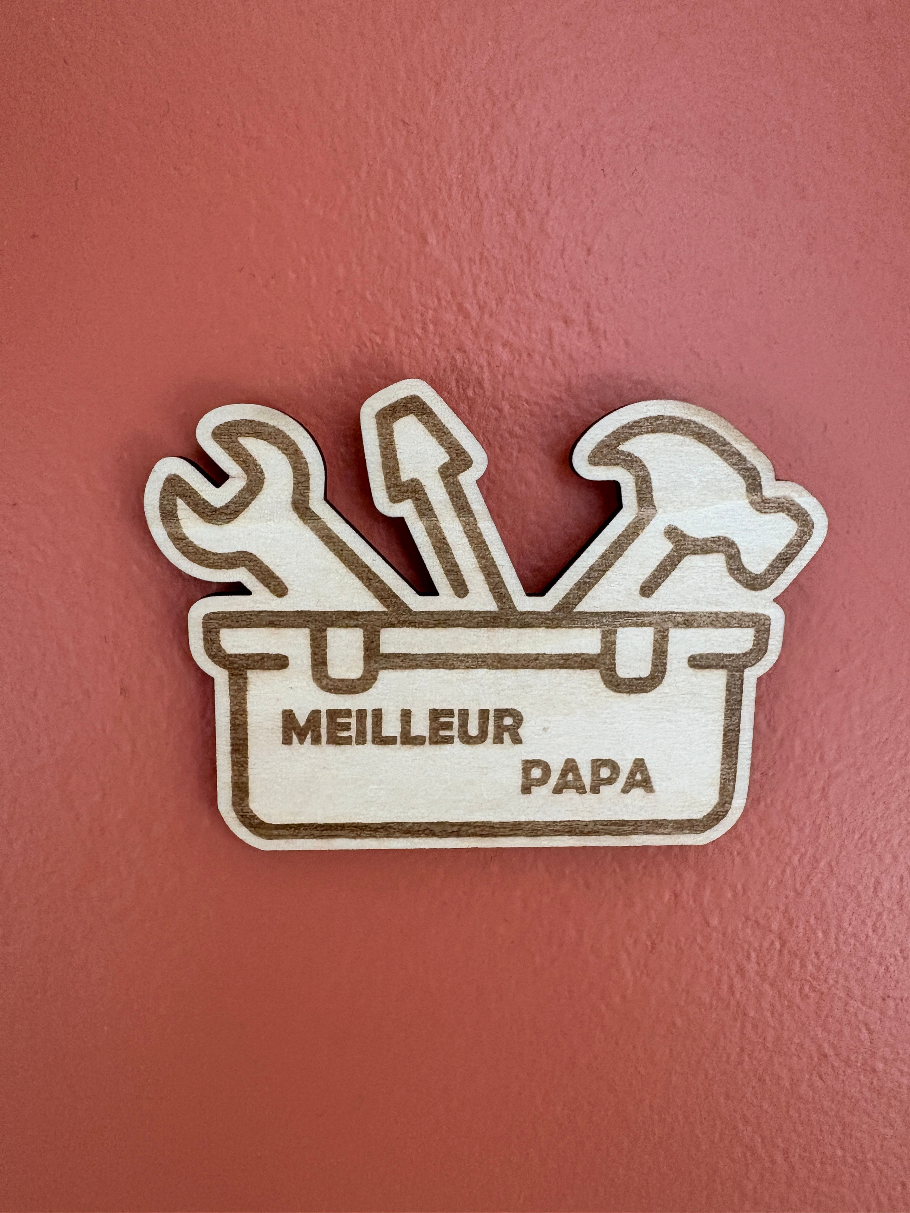 Magnet "Caisse à outils - Meilleur Papa"
