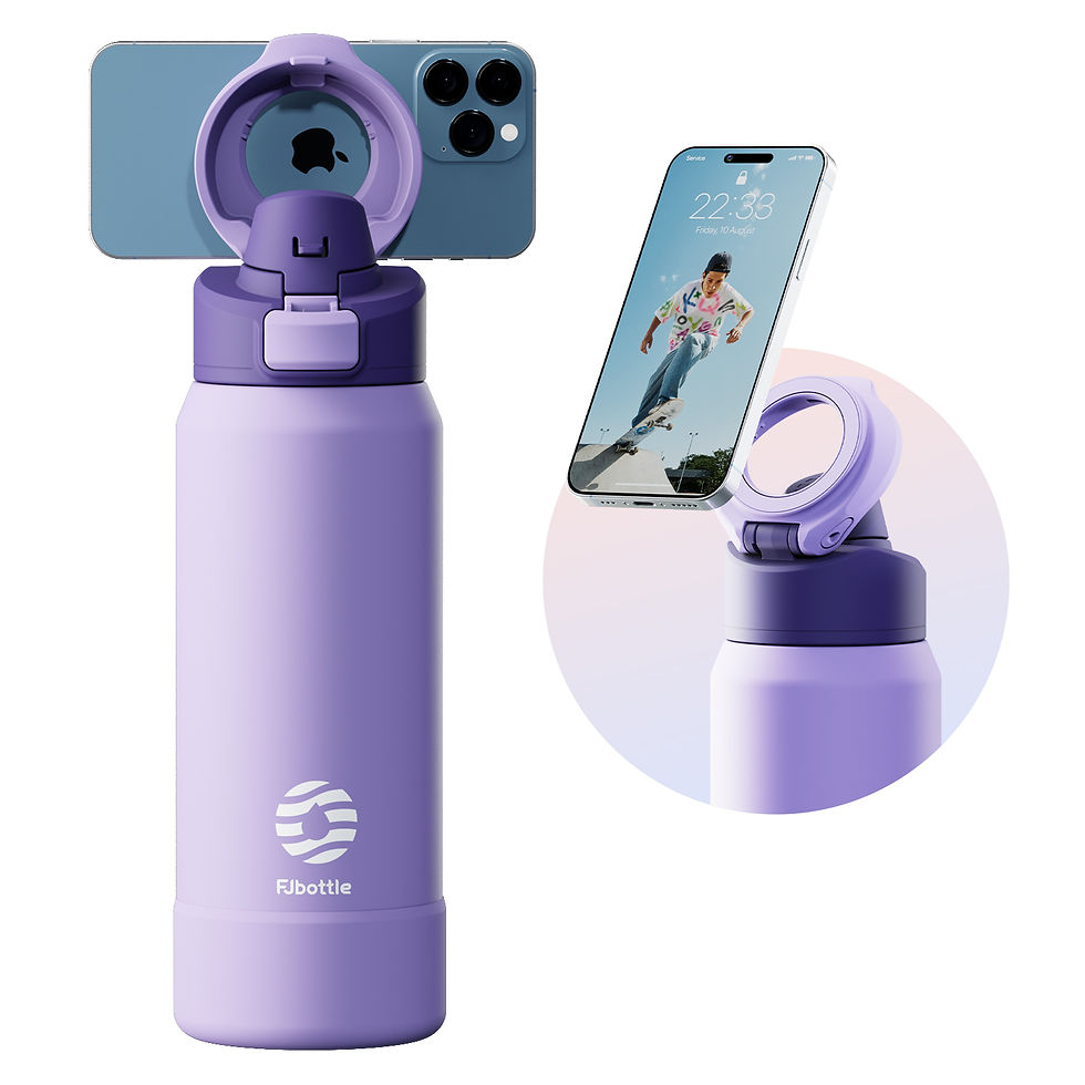 Thumbnail: Fjbottle Magnetic Thermos Stainless Steel Sports Water Bottle with Magnetic Phon