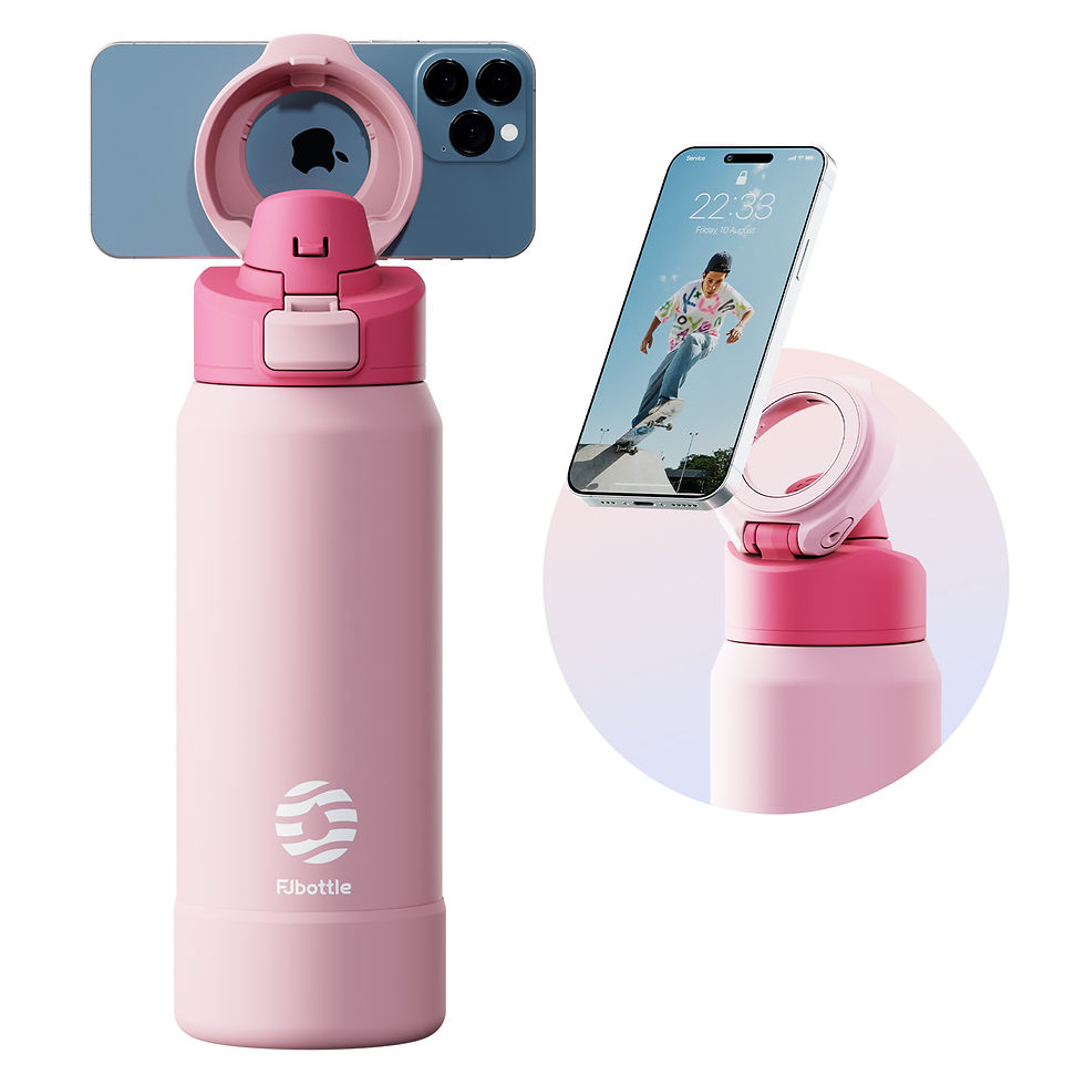 Thumbnail: Fjbottle Magnetic Thermos Stainless Steel Sports Water Bottle with Magnetic Phon