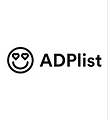 The image displays the "ADPlist" logo, featuring a smiling face with heart-shaped eyes next to the text "ADPlist" in a bold, sans-serif font. The logo conveys a sense of positivity and is used to represent the company.