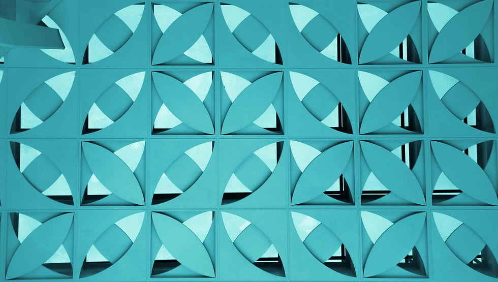 teal origami patern