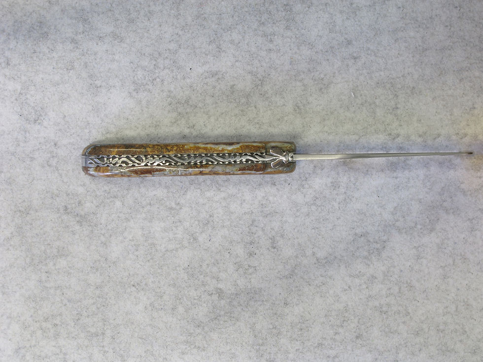 Miniature : 12 cm - Plein manche - Molaire de mammouth