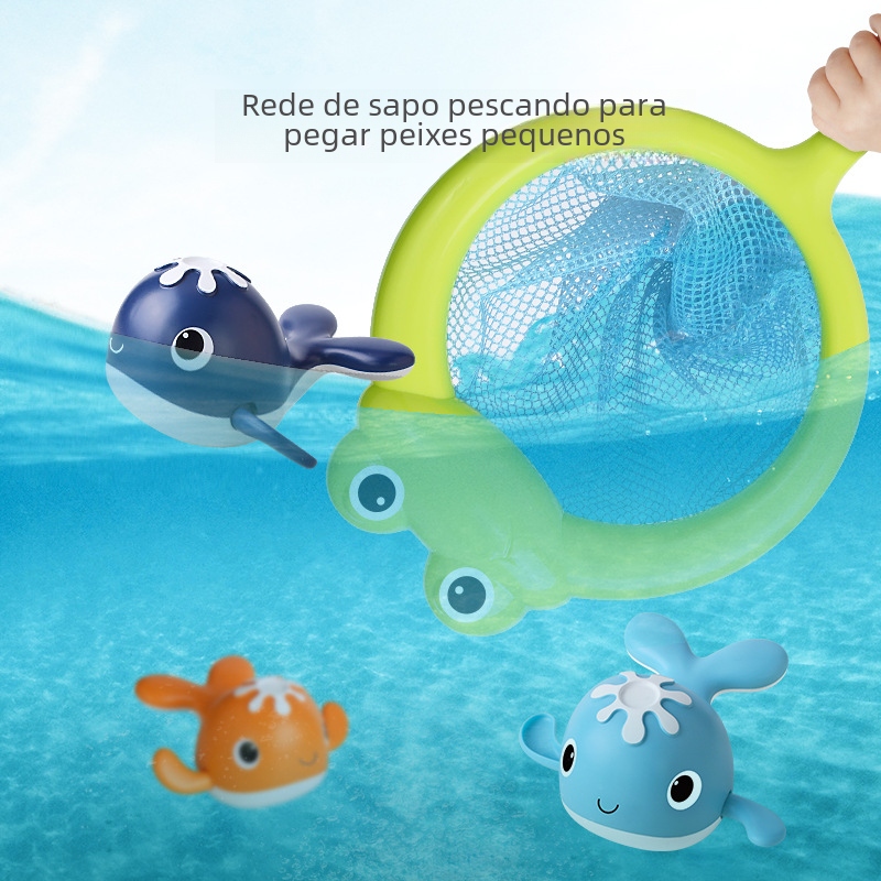 Thumbnail: Swimming Whale Bath Toy Set with Magnetic Fishing
