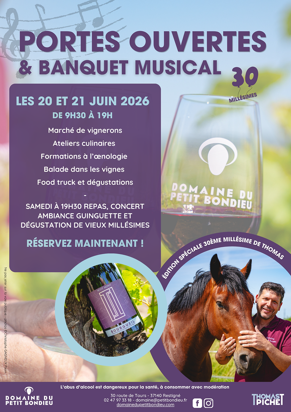 Animation vin bourgueil Thomas pichet bio fête de la musique Restigné portes ouvertes