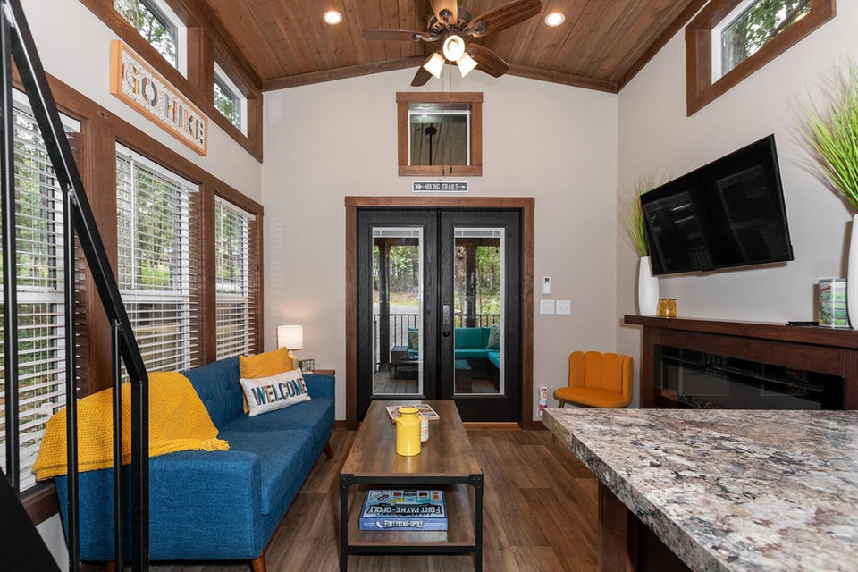 Second angle of the Clayton Bankhead living room facing the front door.