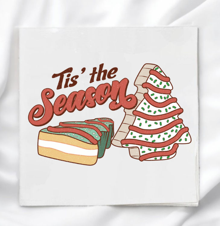 Snack Cake Christmas Tree Fabric Panel Quilt Block