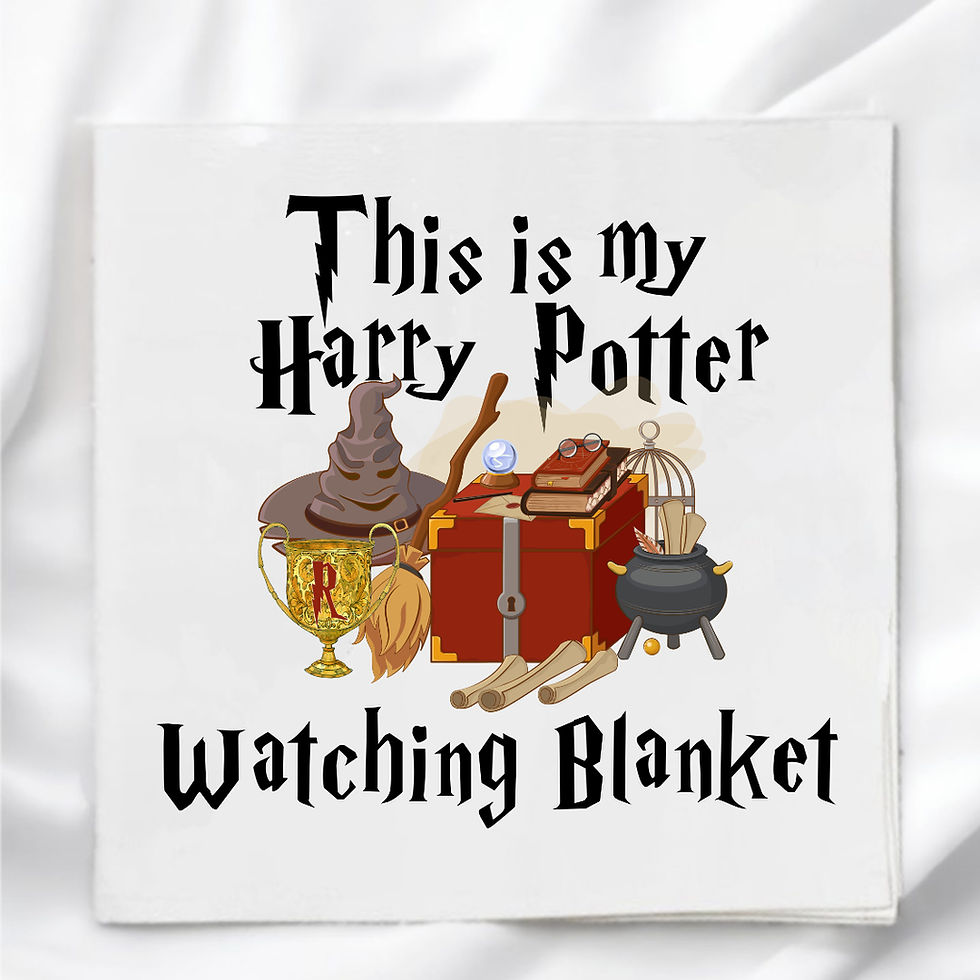 Harry Potter Watching Blanket Fabric Panel Quilt Block