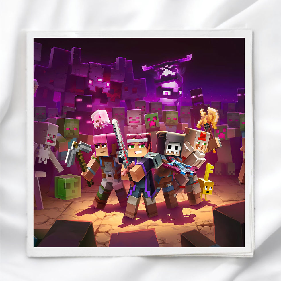 Minecraft Fabric Panel Quilt Block