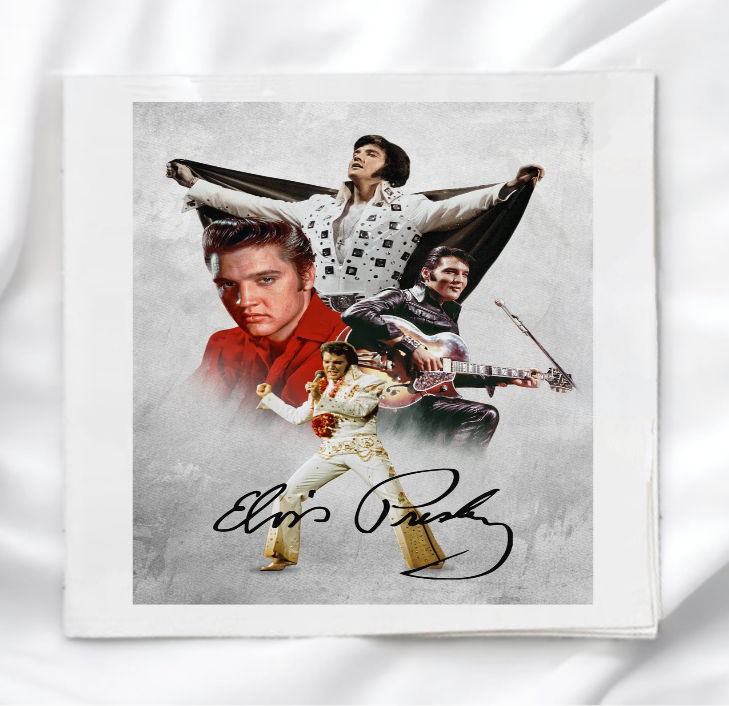 Elvis Presley Fabric Panel Quilt Block