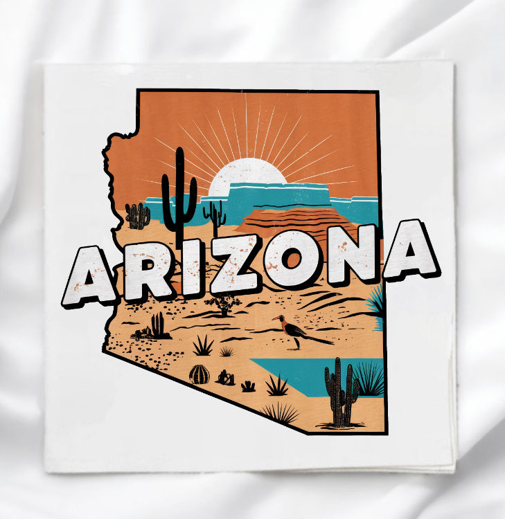 Arizona State Fabric Panel Quilt Block