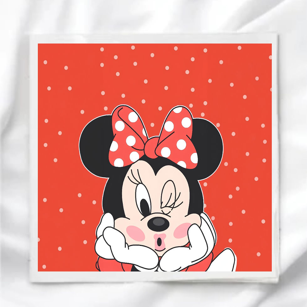 Minnie Mouse Fabric Panel Quilt Block