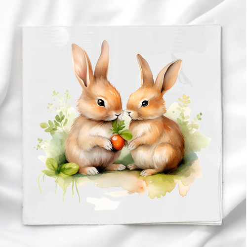 Bunny Rabbits Fabric Panel | Sew Handmade Fabric