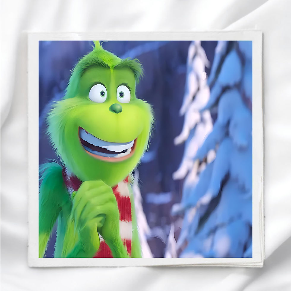 Grinch Fabric Panel Quilt Block