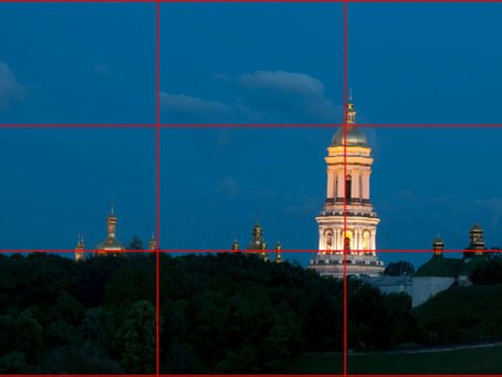 The rule of thirds in a photo