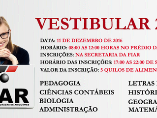 VESTIBULAR FIAR 2017