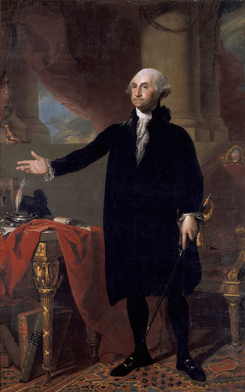 Presidential Portrait painted by Gilbert Stuart in 1797 from the White House Historical Association