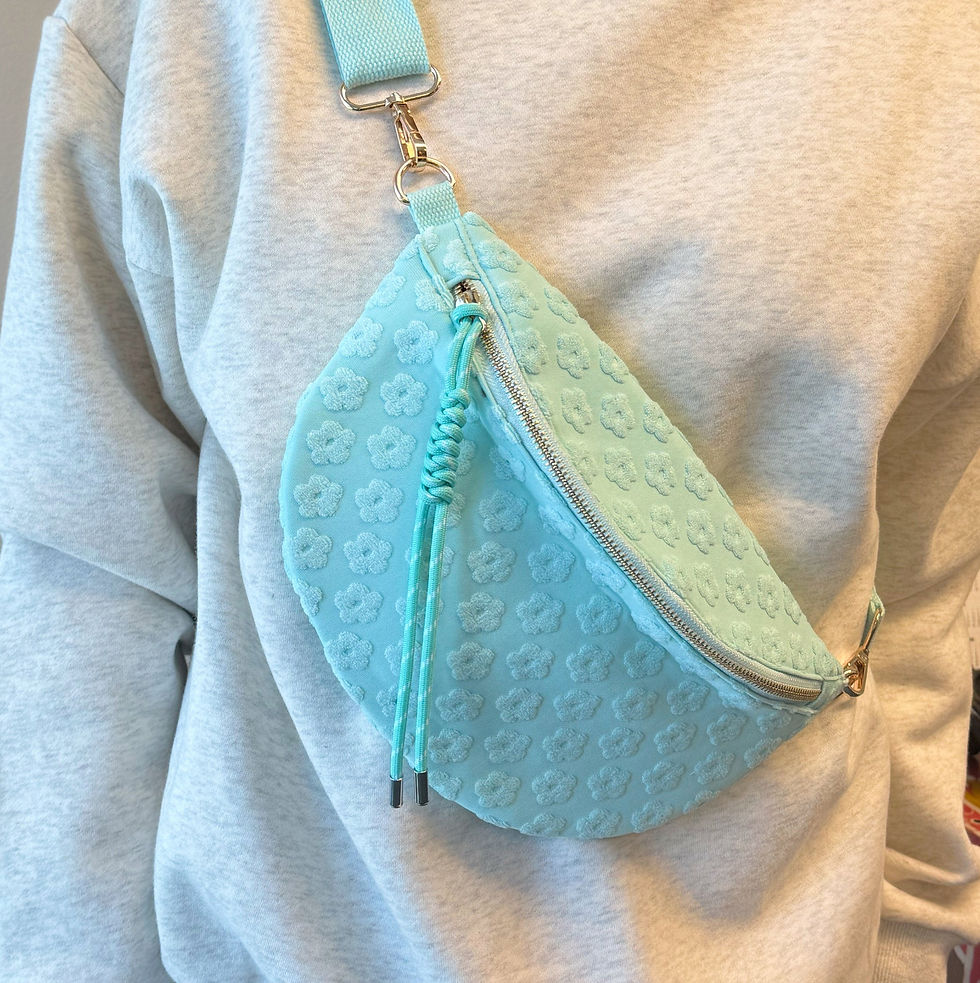 Thumbnail: Embossed Daisy Blossom Belt Sling Bag