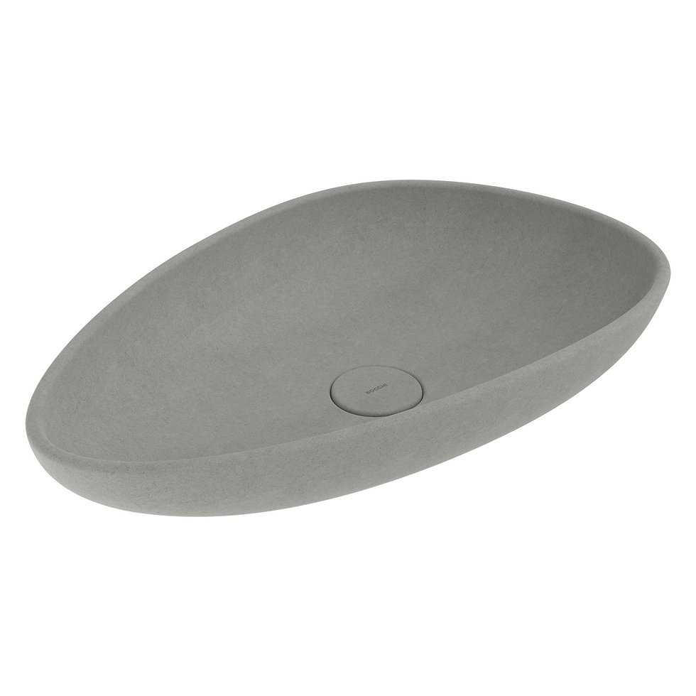 Küçük resim: Gri taş görünümlü modern lavabo