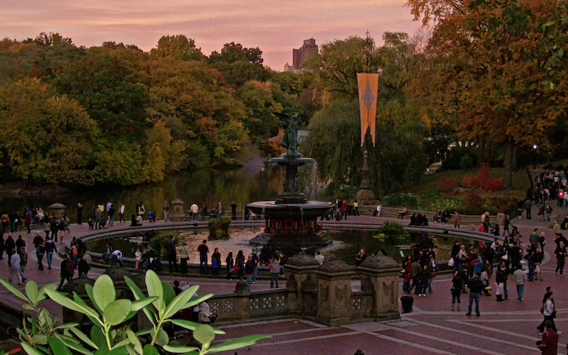 Central Park fountain in New York City - photo by KilmerMedia