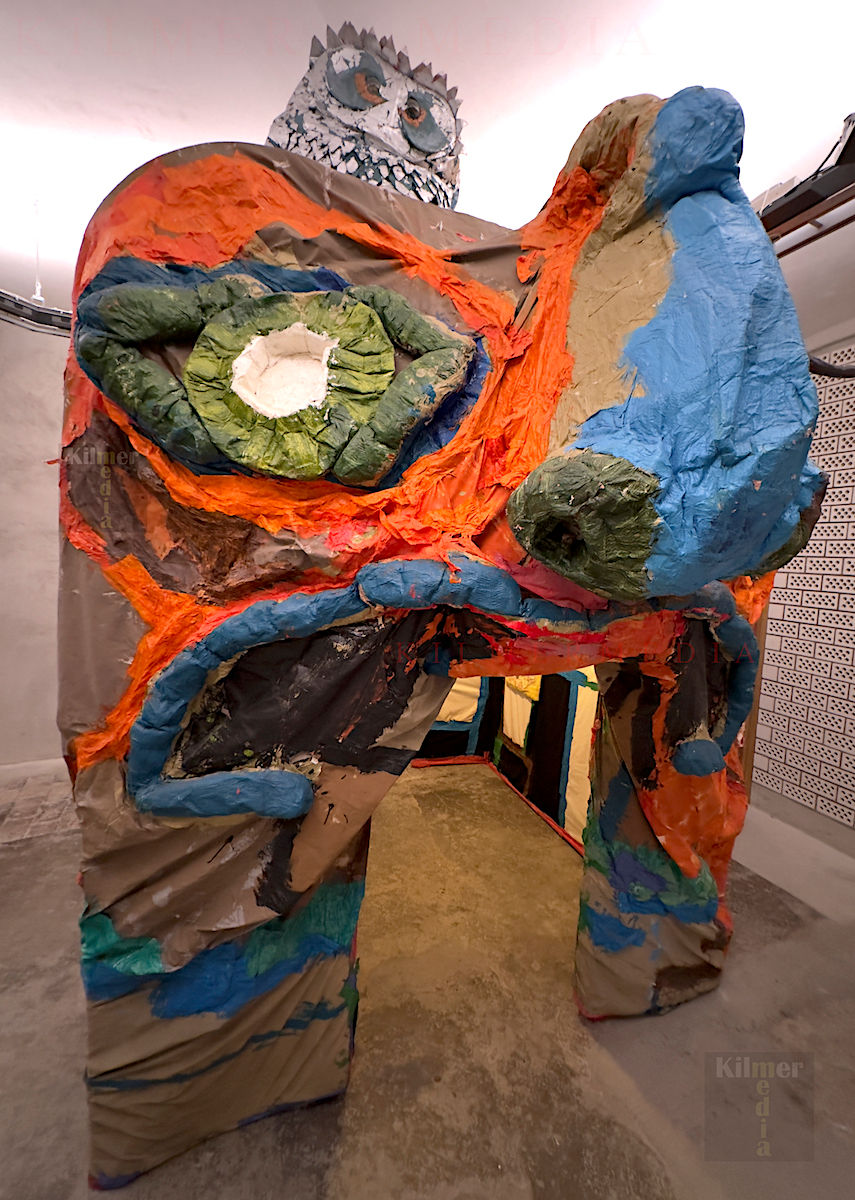 Papier-mâché art at Cabaret Voltaire in Zurich, Switzerland - photo copyright by KilmerMedia, all rights reserved