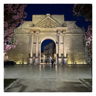 Porta Napoli historic triumphal arch city gate of Lecce, Italy - photo by KilmerMedia