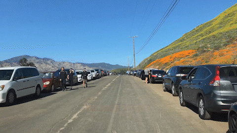 time lapse video of vehicles parked at Walker Canyon in Southern California - by KilmerMedia