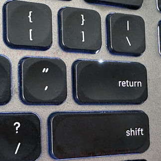 bright spot from the backlight on a Macally USB keyboard