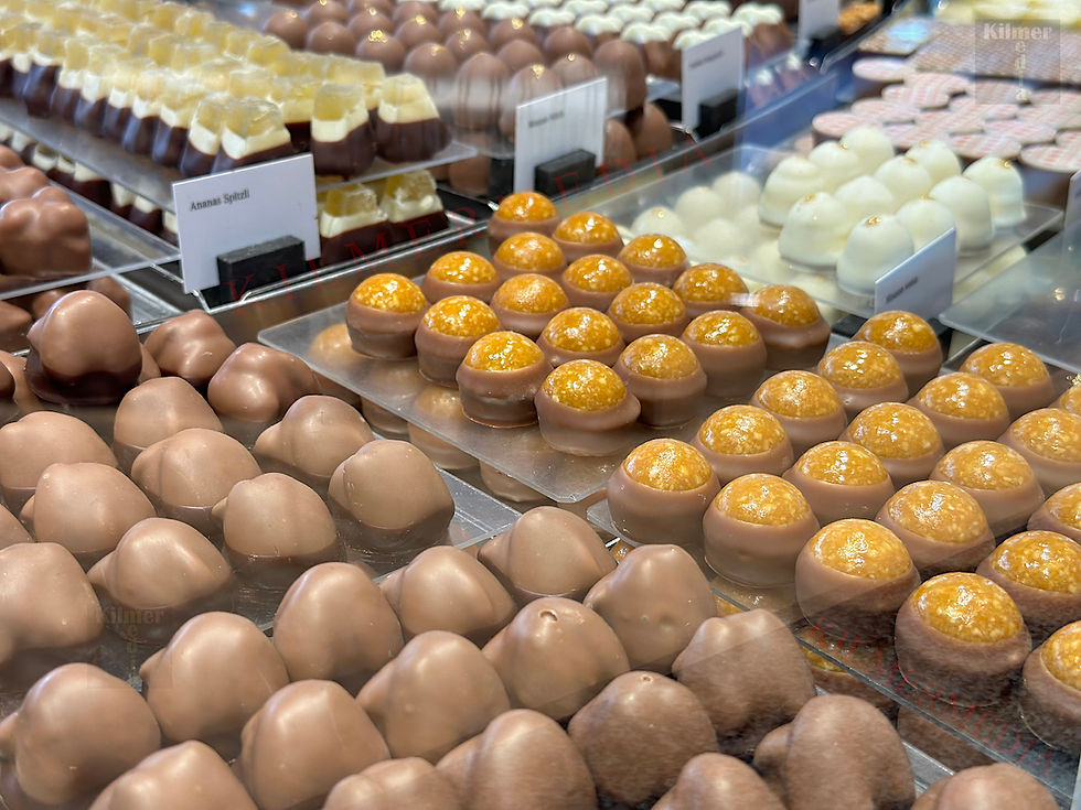 Swiss chocolates on display in a sweets shop in Switzerland - photo copyright by KilmerMedia, all rights reserved