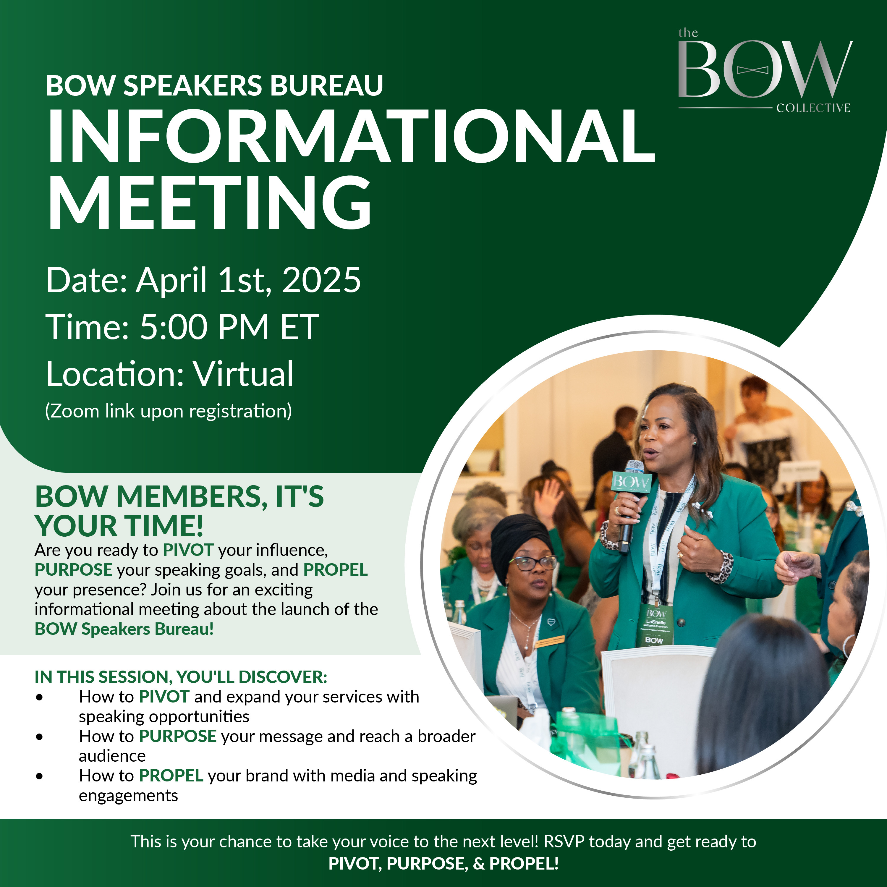 Bow Talk BOW Speakers Bureau Informational Meeting - April 1st 5pm EST | The BOW ...