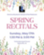 Spring Recitals 1:30pm & 3:00pm