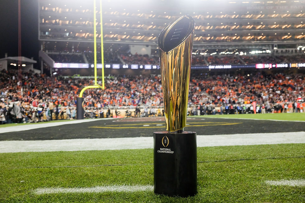 College Football Championship Game and Trophy