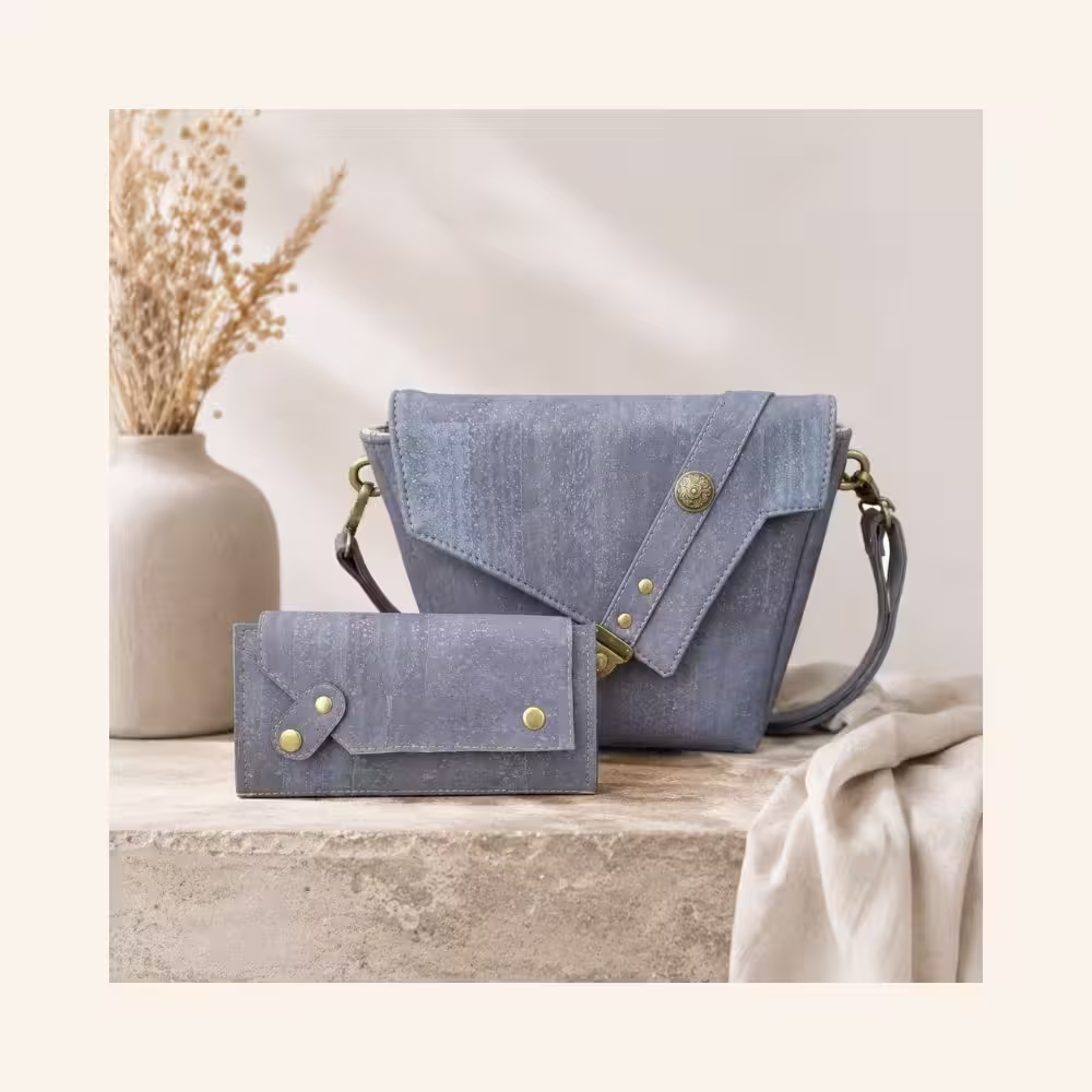 Grijze crossbody met portemonnee