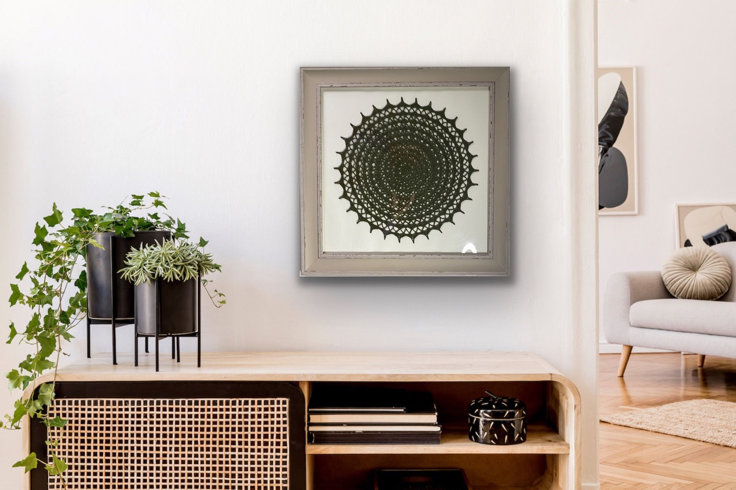 Olive Green Framed Wall Art