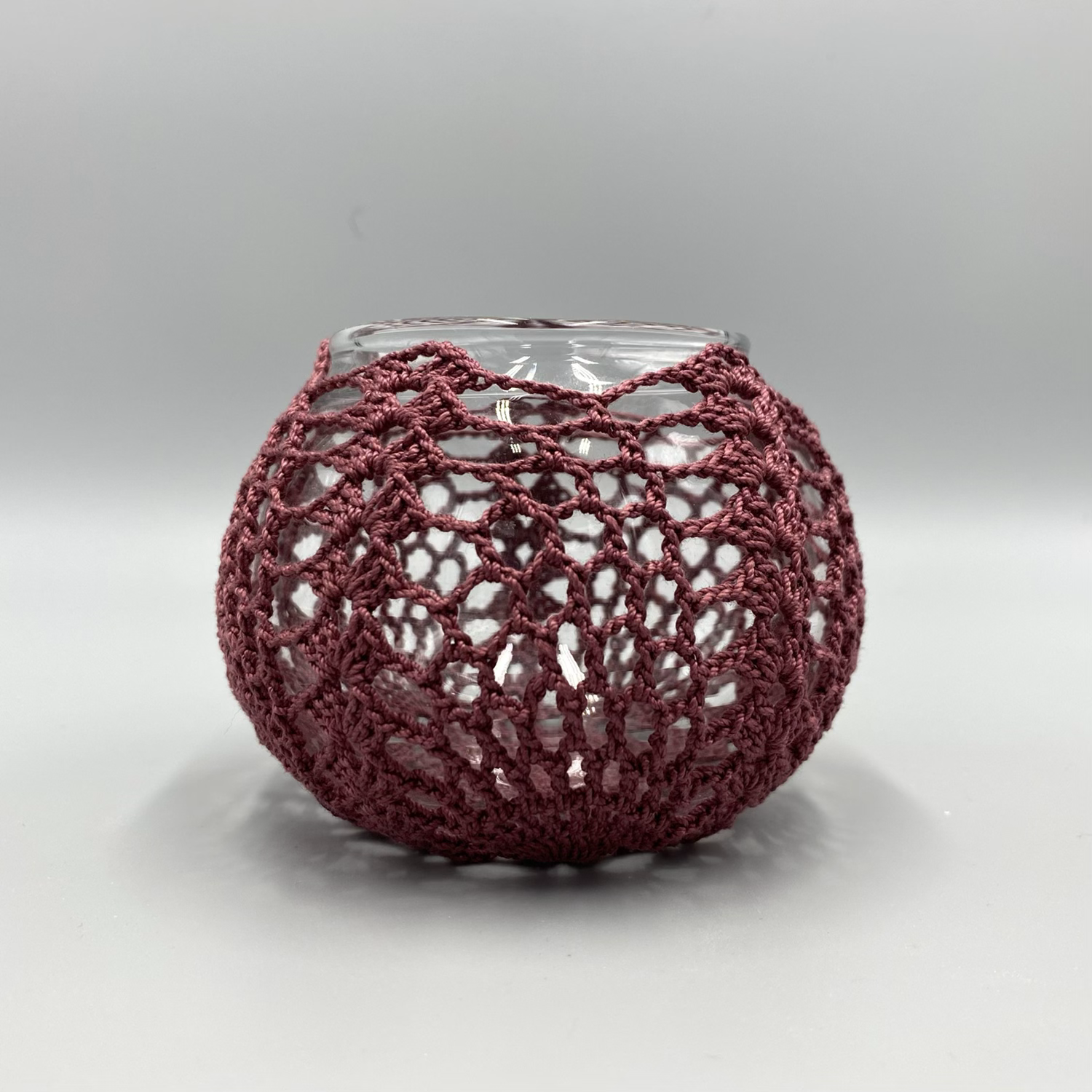 Glass Candle Holder - Grape