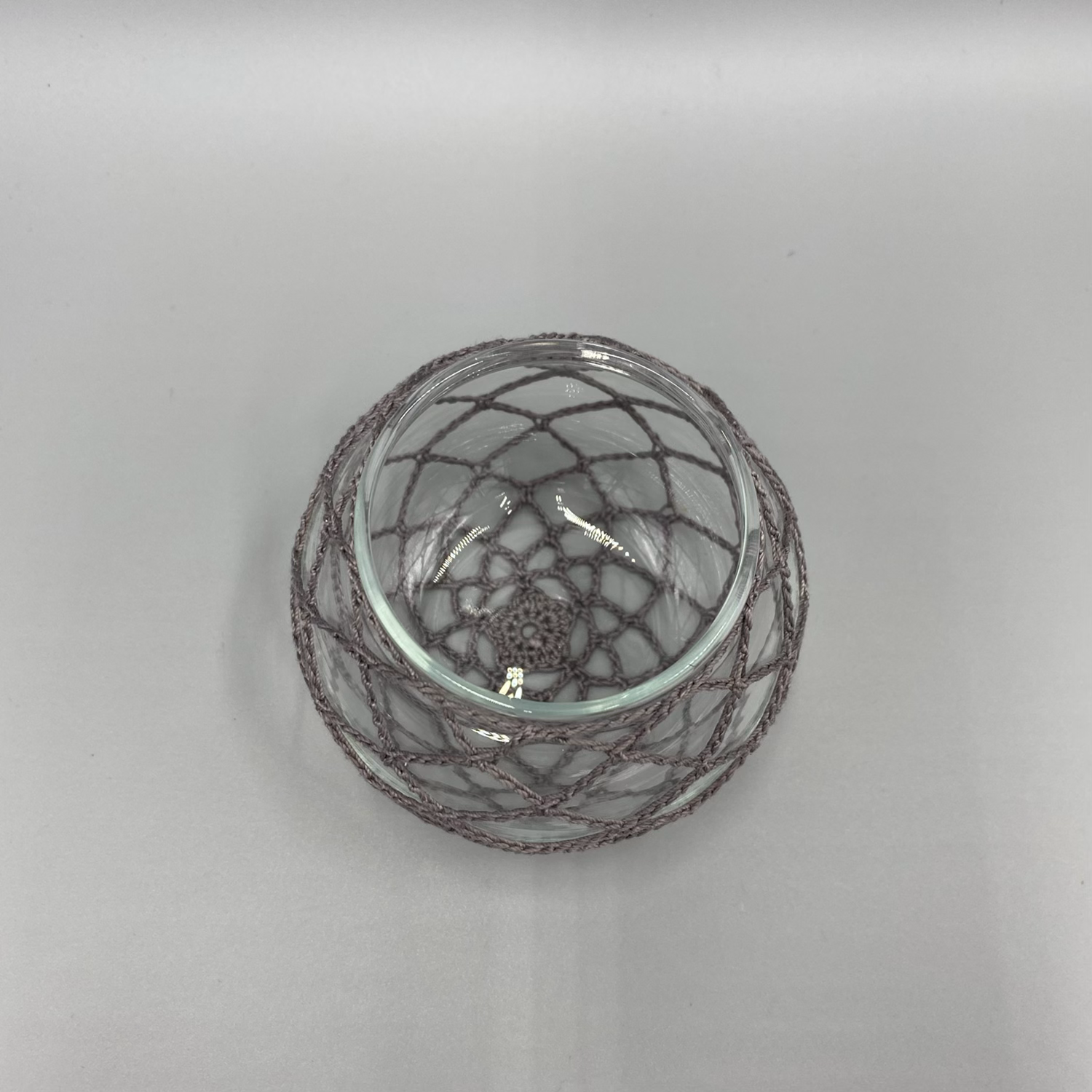 Sigla - Glass Candle Holder - Taupe