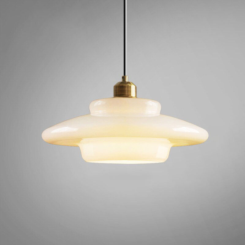 Rowan | Modern Milk Glass Pendant Lights- Mid Century Pendant Light
